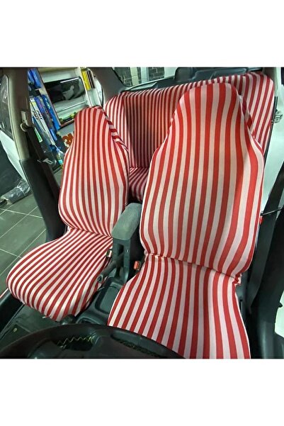 Cnk Oto Aksesuarları ÇİZGİLİ ZEBRA SERVİS KILIFI KIRMIZI