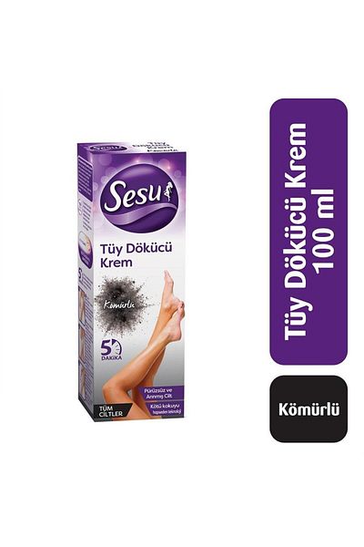Sesu 100 Ml Cream Charcoal Hair Remover