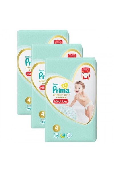 Prima Külot Bebek Bezi Premium Care 4 Beden 44 Lü X 3 Adet
