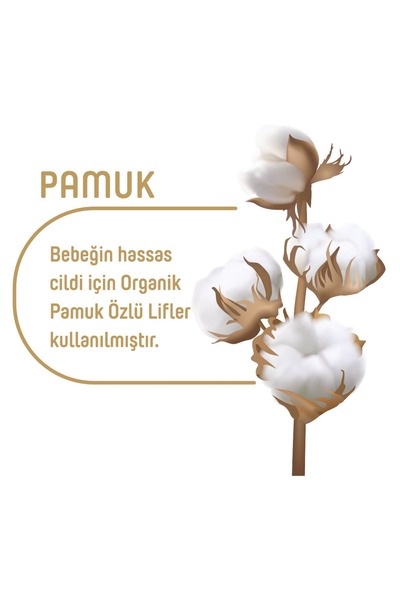 Pure Baby Organik Pamuklu Cırtlı Bez 2'li Paket 4 Numara Maxi 104 Adet