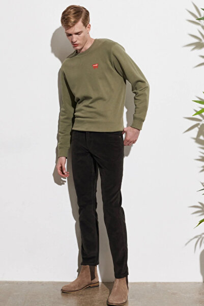 WRANGLER Ανδρικό παντελόνι από βαμβακερό βελούδο Texas Normal Waist εφαρμοστό Stretch Velvet Pants