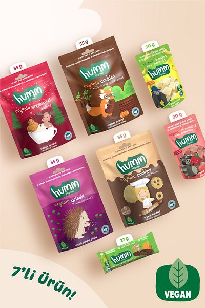 Humm Organic 7 Pieces Organic Vegan Snack Set - 7 Types