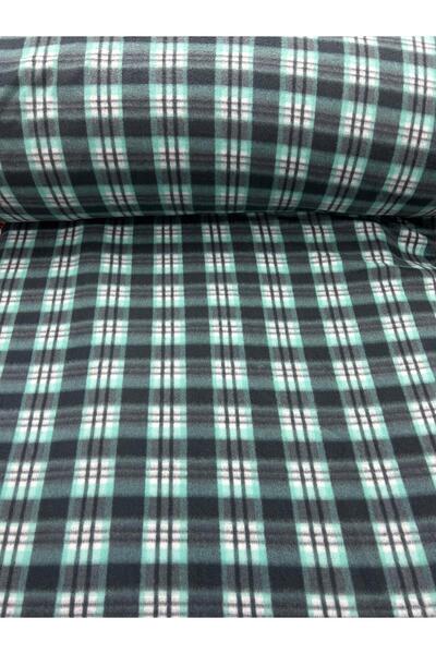 POLAR Зелений картатий фліс - ширина: 190 см.