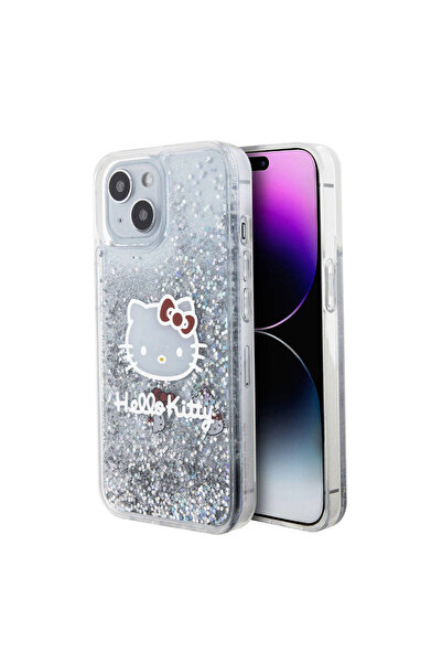 Hello Kitty Apple Iphone 15 Uyumlu Kılıf Lisanslı Ikonik Sıvılı Glitter Kapak