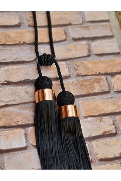 Akcan Black Color Gold Ziba Long Bracelet