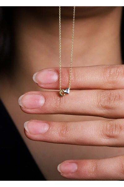 Ziu 925 Ayar El Yazılı Harfli Ve Kalpli C Kadın Gümüş Kolye (uzunluk 42 Cm) H...