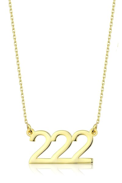 Ziu 925 Ayar Melek Sayısı 222 Gümüş Kolye Uzunluk 45 Cm