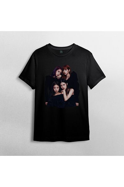Pixxa Blackpink 100% Cotton Crew Neck T-Shirt Model - 4