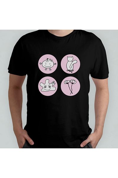 Pixxa Model de tricou Blackpink 100% bumbac cu decolteu - 8