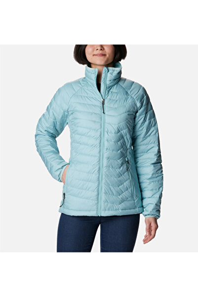 Columbia WK1498-321 Powder Lite Yeşil Kadın Spor Outdoor Mont