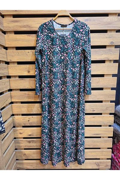 anne moda ankara Φόρεμα με μακρυμάνικο ύφασμα από χειμωνιάτικο σουέτ