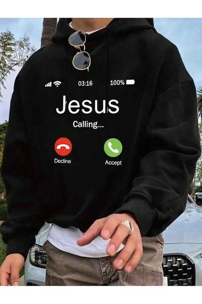 JDM Суитшърт с качулка Jesus Custom Design Regular Fit