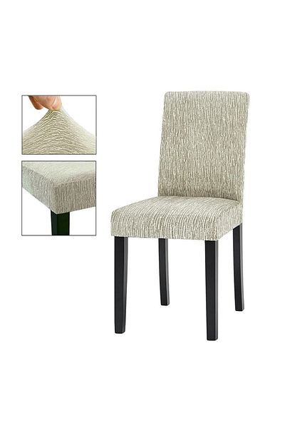 Eldost Ticaret Κάλυμμα καρέκλας Eldost Jacquard Μοτίβο ράβδου Κάλυμμα καρέκλας υψηλής ελαστικότητας (1 τεμάχιο)
