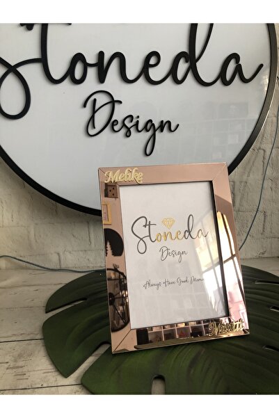 Stoneda Rose Gold Fotoğraf Çerçevesi Isimli Veya Desenli 21x15 Pvc Camlı Soru Sor Kısmından Isim Belirtiniz