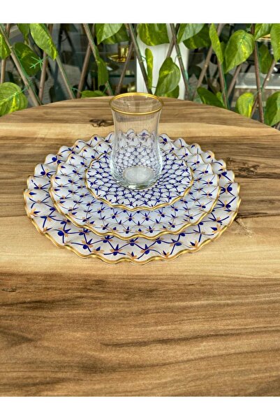 GÜRCÜGLASS Jewel model gold 24 prç breakfast set