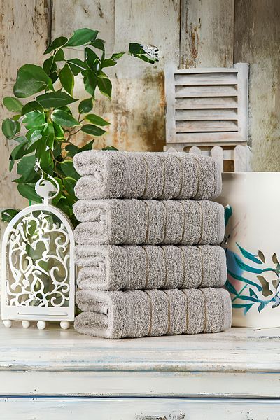 TABEA HOME Αφράτο Σετ Πετσέτες 4 Τεμαχίων 50x90εκ