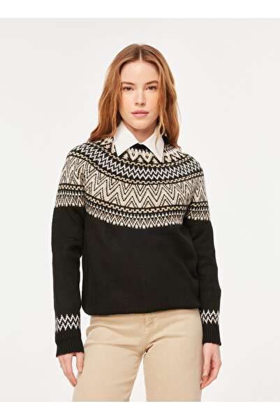 Lee Cooper Patin Collar - Basic Black Sweater | Alisa Black 241 Lcf 261004