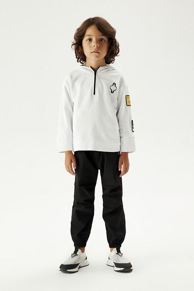 Nebbati Бял суичър за момче 23FW1NB3436