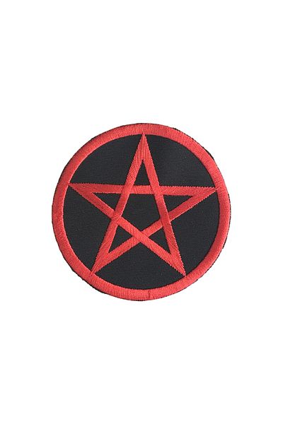 Z zepplin Pentagram Sigil Baphomet Patch roșu
