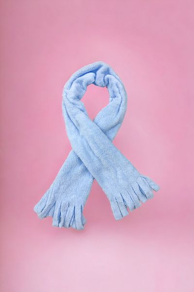 pistore Baby Blue Welsoft Fringed Fleece Scarf Fleece Camisole