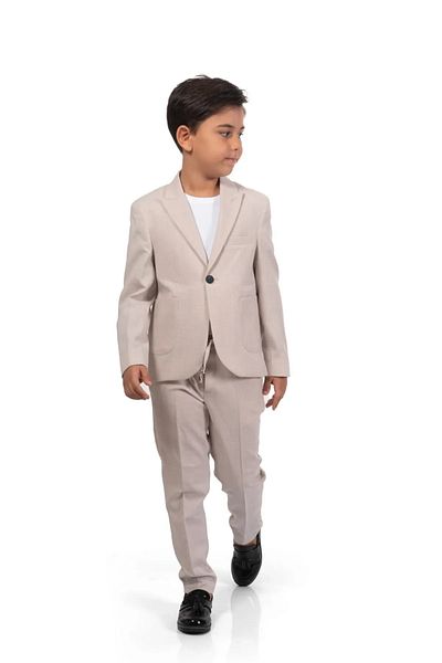 PARK BEBE Plaid Pattern Sports Boy's Jacket, T-shirt, Jogger Pants Set