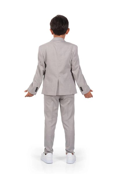 PARK BEBE Plaid Pattern Sports Boy's Jacket, T-shirt, Jogger Pants Set