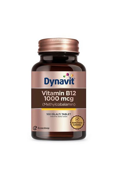 Dynavit Vitamin B12 1000 mcg Food Supplement 100 Tablets