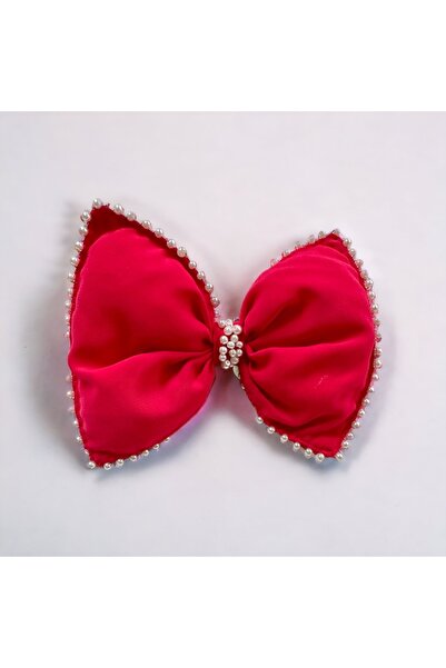 alsaccessories Culoarea roșie și cataramele cu fundă cu perle în mijloc