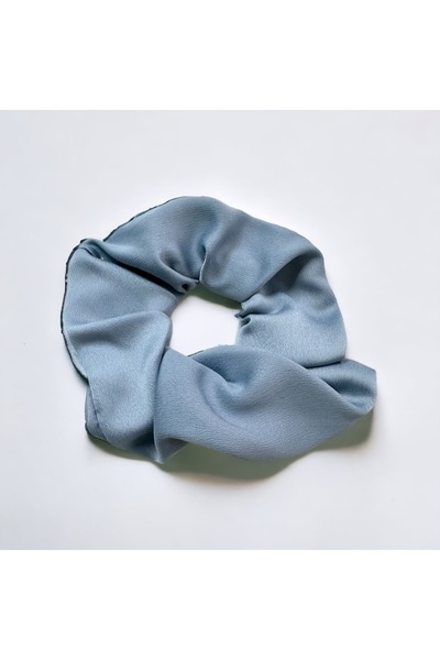 alsaccessories Cataramă Simit de mărime mare din satin de culoare gri pentru femei