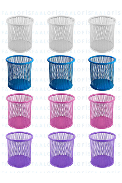 Globox Якісний 4 кольори 12-місний пенал Синій Фіолетовий Рожевий Білий Офіс Домашній