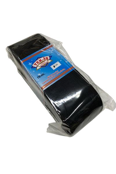 Tek-İş Moale Hard Laundry - Fusta elastică unică, elastic pentru picioare pentru talie, plată 8 cm NEGRU