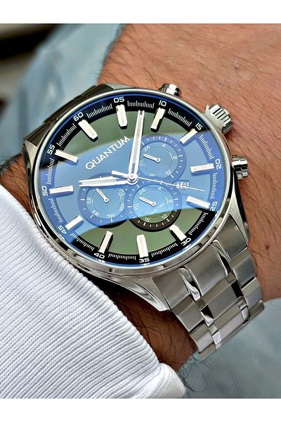 Quantum ADG958.370 Multi Function 10 Atm Waterproof Men's Wristwatch