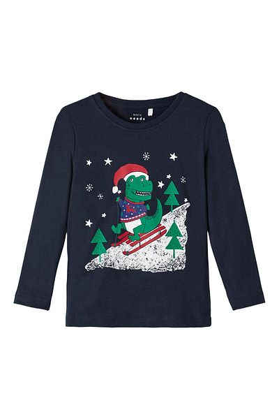 name ıt Christmas Themed Printed T-Shirt