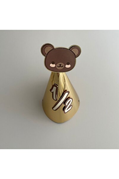 wenucapartyshop Ayıcık Konsept Yarım Yaş Kukuleta Parti Şapkası