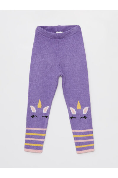 LC Waikiki Crew nyakú, hosszú ujjú, nyomott kislány pulóver és harisnyanadrág