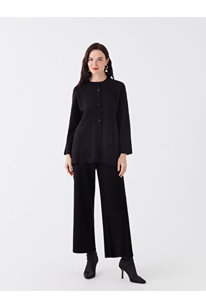 LC Waikiki Dámský svetr z úpletu - výstřih, pevný dlouhý rukáv