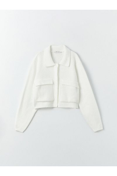 LC Waikiki Dámský pletený svetr Polo Neck Plain s dlouhým rukávem