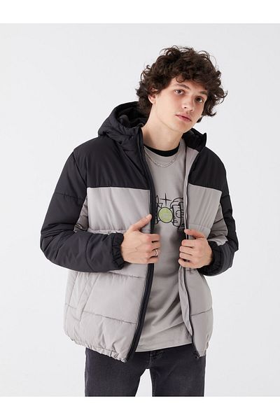 LC Waikiki Pánská bunda Puffer s kapucí – standardní střih