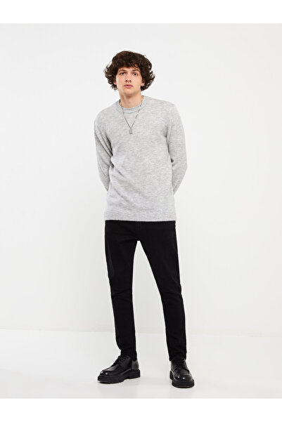 LC Waikiki Pánský pletený svetr - dlouhý rukáv, výstřih