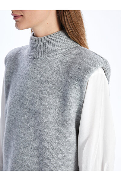 LC Waikiki Women's Half Turtleneck Plain Knitwear Sweater