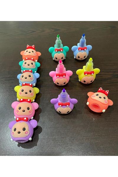 Rubenis 5 COLOR CHARACTER FIGURED MINI PHOSPHORUS PEN SET