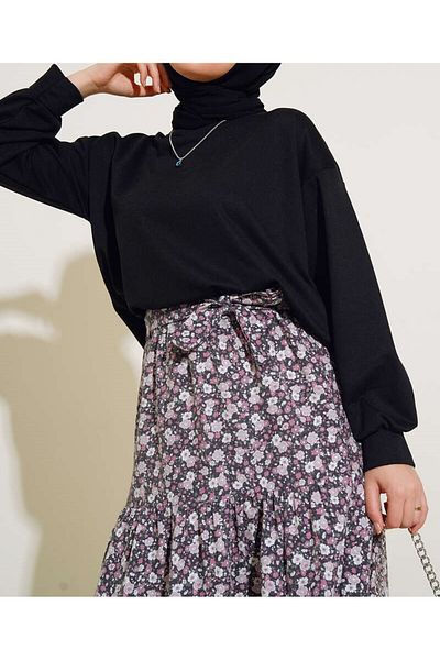 VOLT CLOTHİNG Kadın Eteği Desenli İkili Takım