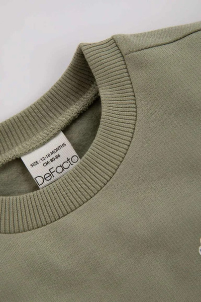 DeFacto Erkek Bebek Slogan Baskılı Sweatshirt Eşofman Altı 2'li Takım