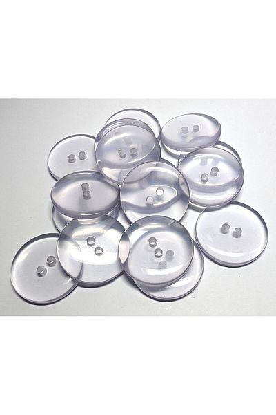 EB PLASTİK Transparent Button 28 Sizes - 1.78 Cm 100 Pieces (Duvet Cover Button - Glass Button)
