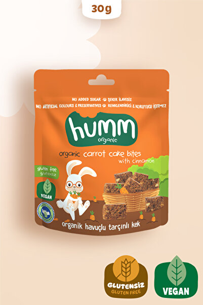 Humm Organic Organik Glutensiz Vegan Havuçlu Ve Tarçınlı Kek - 30g