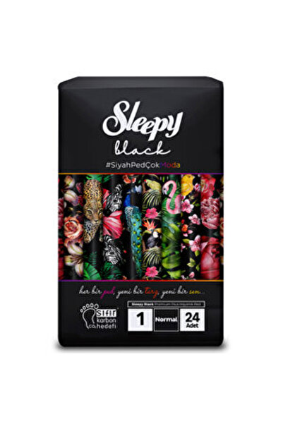 Sleepy ( 3 ADET ) Sleepy Black Süper Eco Normal Hijyenik Ped 24 Adet (Boy 1)