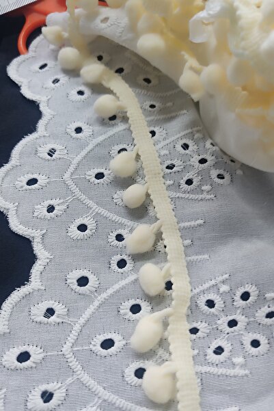 DUAYEN güpür dantel muz ponpon 10 metre