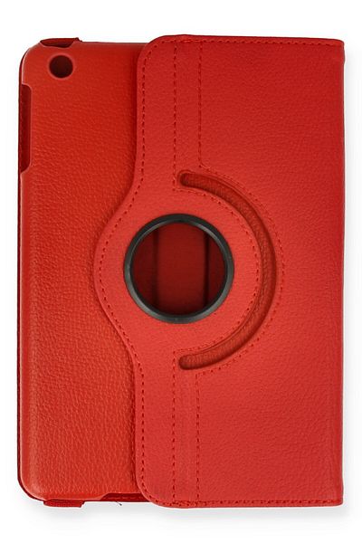 AQUA AKSESUAR iPad Mini 1 Compatible Case 360 Rotating Leather Protected Tablet Case - Red