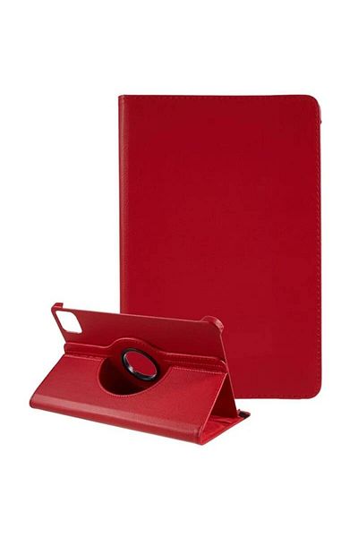 AQUA AKSESUAR Xiaomi Pad 6 Compatible Case 360 Rotating Leather Protected Tablet Case - Red