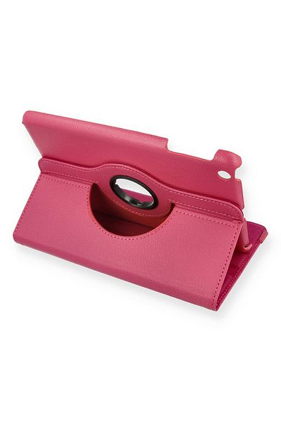 AQUA AKSESUAR iPad Mini 1 Compatible Case 360 Rotating Leather Protected Tablet Case - Pink